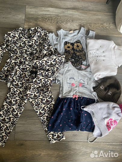 Вещи пакетом на девочку 98-110