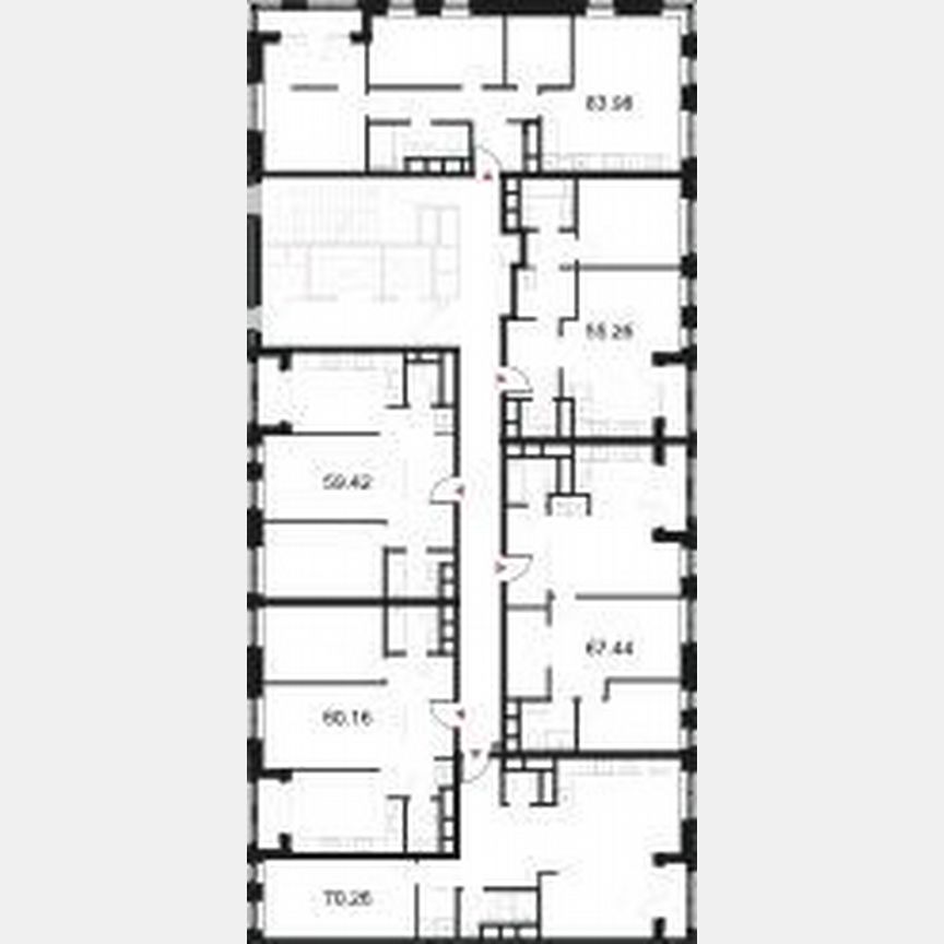 1-к. квартира, 70,3 м², 4/20 эт.