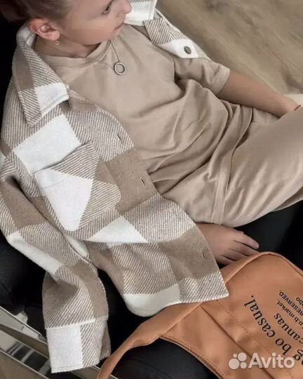 Рубашка в клетку детская новая