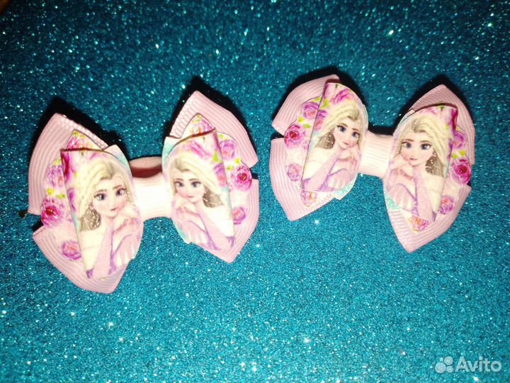 Бантики ручной работы с Эльзой