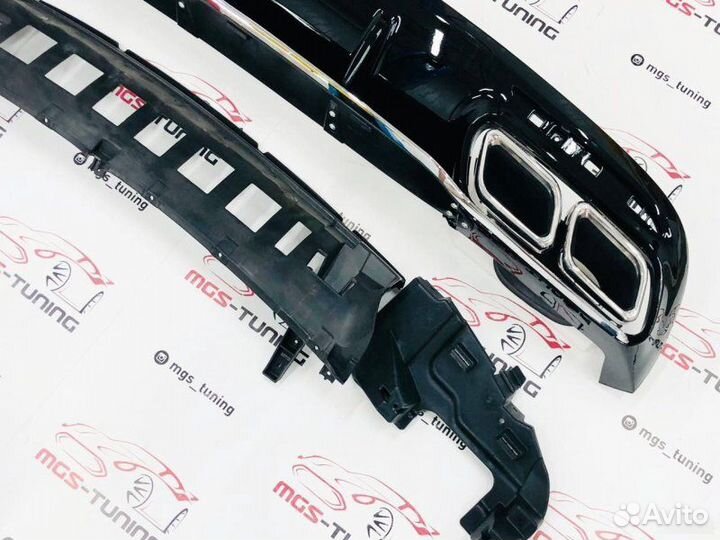 Хром диффузор + хром насадки S-Coupe C217 S63