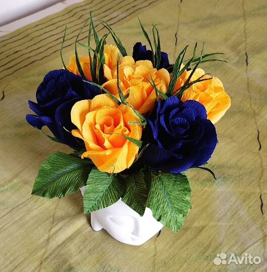 Букеты, поделки из гипса и бумаги