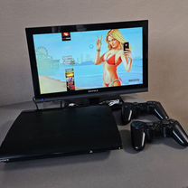 Sony Playstation 3 super slim прошитая 500гб 50игр