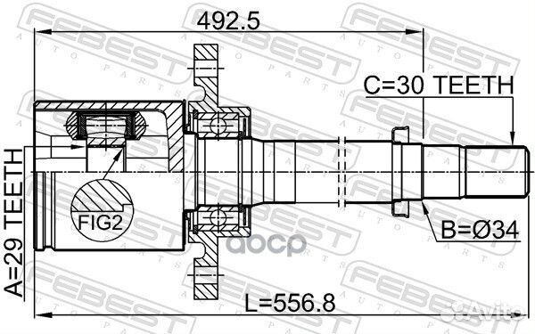 ШРУС nissan X-trail 07- внут.прав. 0211-T31atrh