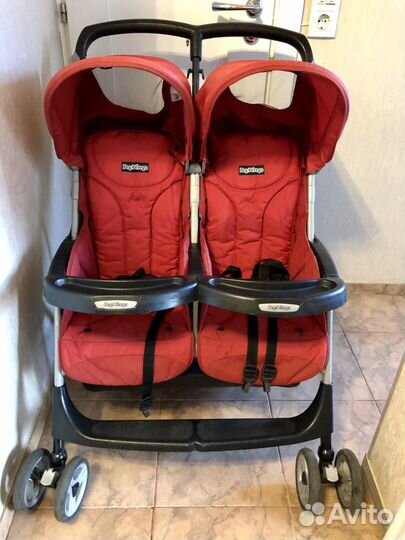 Прогулочная коляска для двойни peg perego