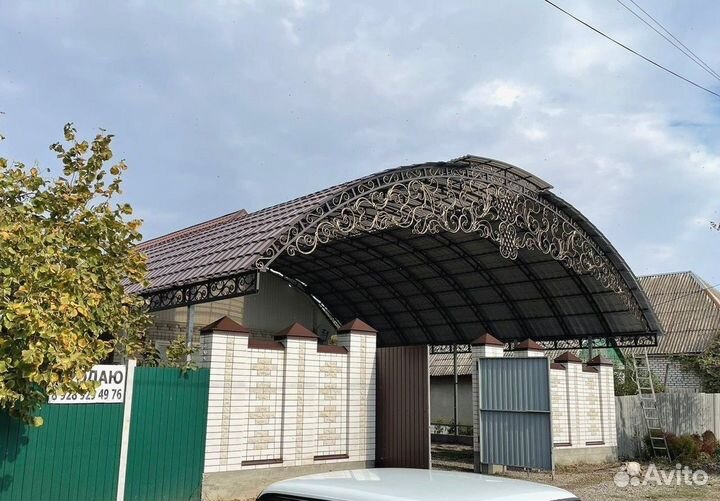 Кованные навесы ворота