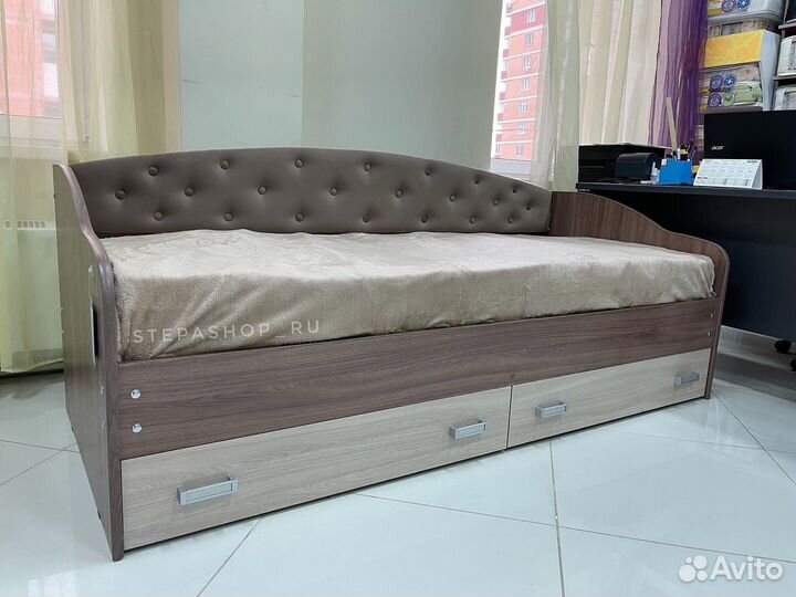 Кровать подростковая 190*80 с мягкой спинкой