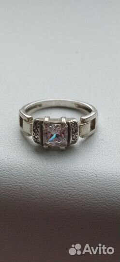 Кольцо серебро 925 б/у