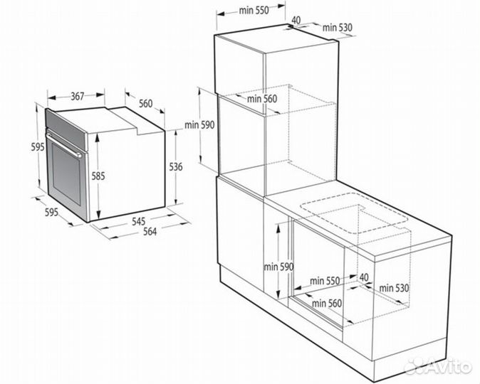 Электрический духовой шкаф Gorenje новый