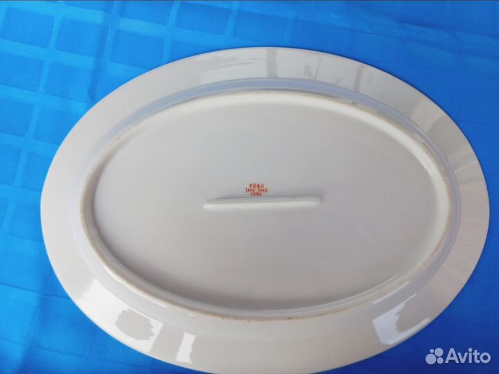 Блюдо сервировочное овальное 36*26 см Китай 1930г