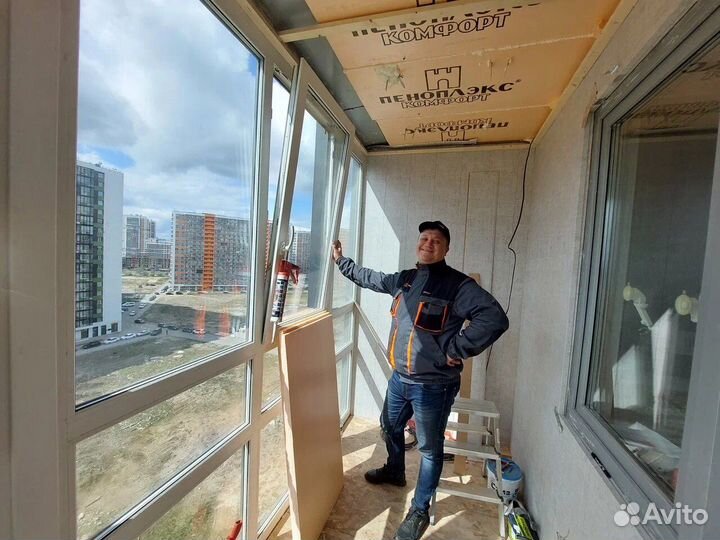 Ремонт балконов, остекление, утепление и отделка