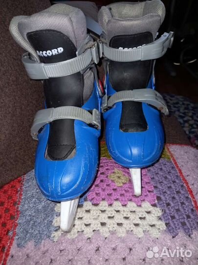 Коньки хоккейные детские раздвижные 33-36