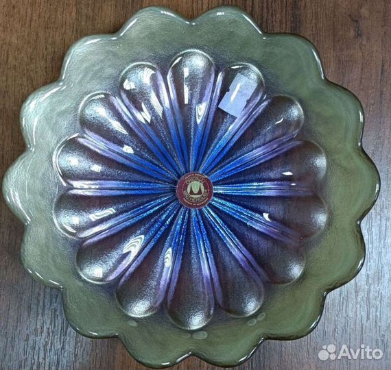 Вазочка германия цветное стекло период СССР