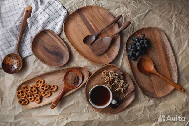 Деревянные тарелки