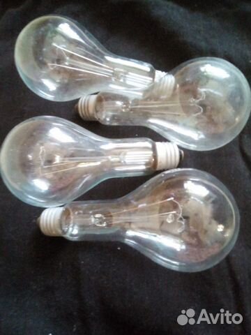 Лампы большие зеркальные, матовые, накаливания