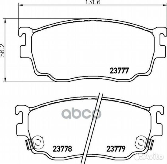 Колодки тормозные дисковые перед (PF-5418)