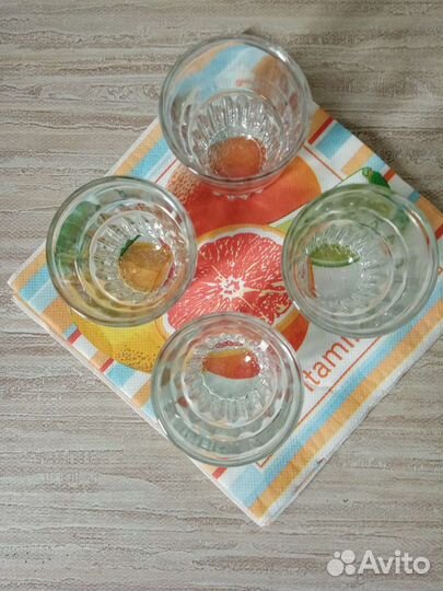 Рюмка, стекло, набор из 4х штук