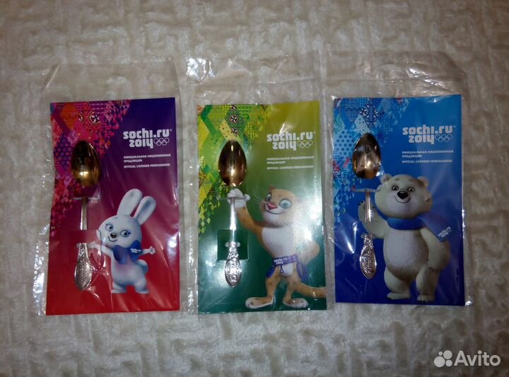 Ложки с олимпийской символикой-талисманы