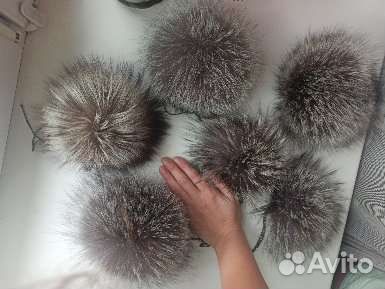 Помпон из натурального меха