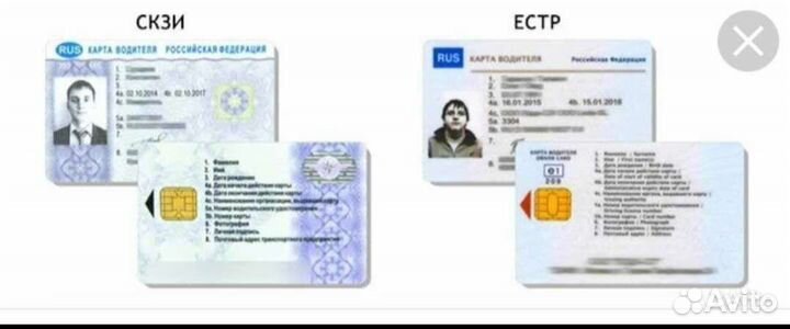 Карта водителя естр и скзи