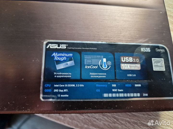 Ноутбук asus k53s