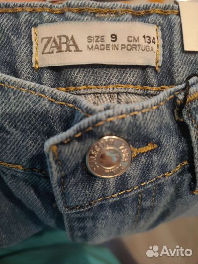 Джинсы новые мом для детей фирмы Zara 134