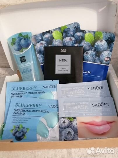 Подарочный набор (бьюти бокс) черника 8 предметов