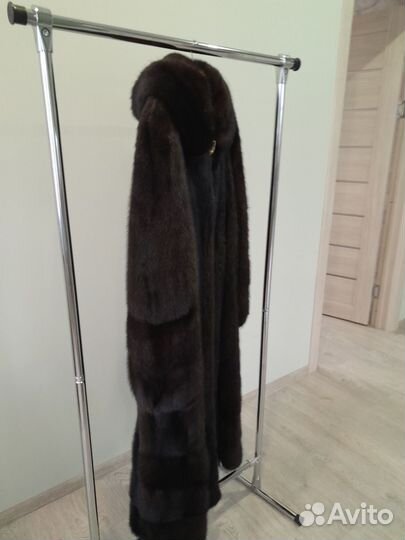 Шуба норковая с капюшоном