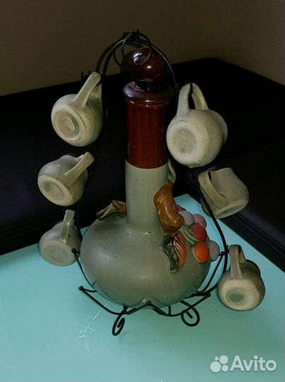 Набор керамика графин на подставке