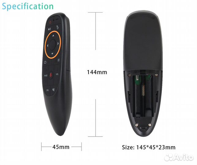 Пульт-аэромышь G10S, 2,4 ггц, с гироскопом