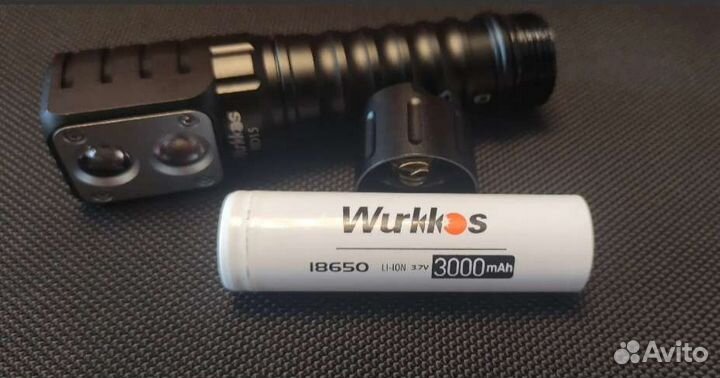 Wurkkos HD15 с фирменным аккумулятором 3000mah