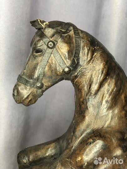 Кожаная лошадка, статуэтка,папье-маше, италия