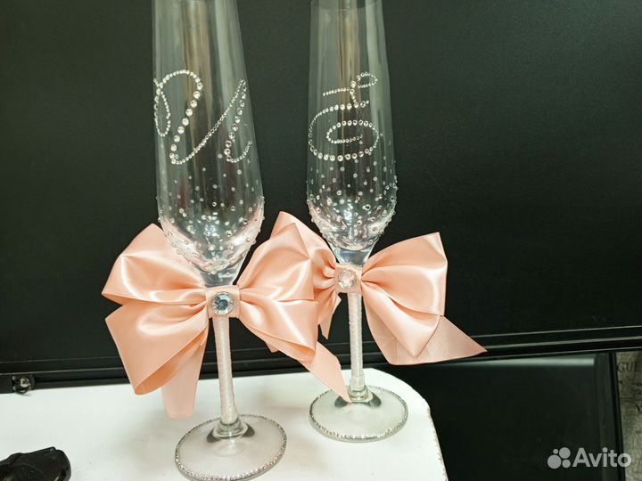 Бокалы свадебные, сувенирные