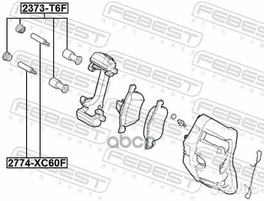 Пыльник направляющей суппорта тормозного передн