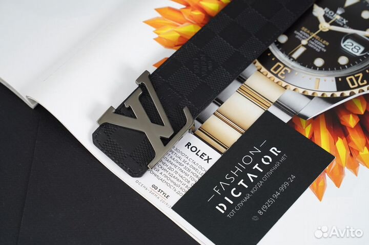 Ремень двухсторонний Louis Vuitton Шоу -рум