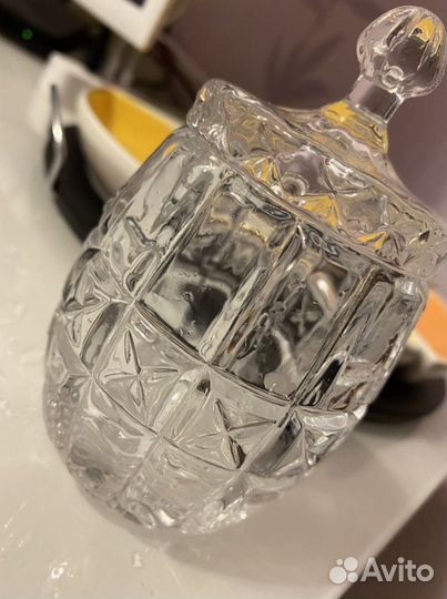 Сахарница стеклянная