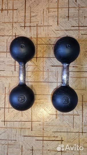 Гантели чугунные