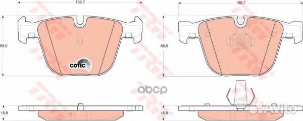 Колодки тормозные дисковые зад GDB1502 TRW
