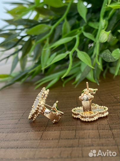 Van cleef серьги золото
