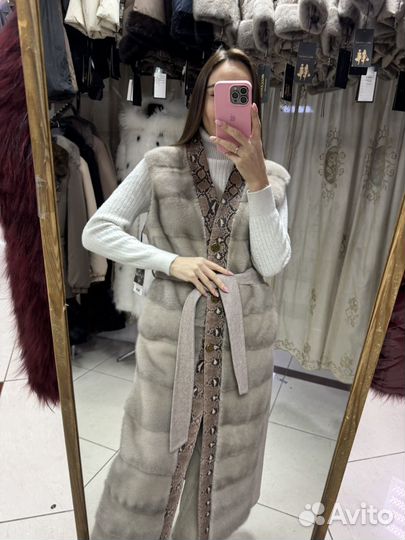 Жилет норковый 125 см