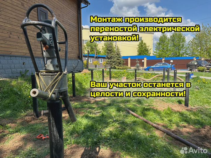 Винтовые сваи с монтажом