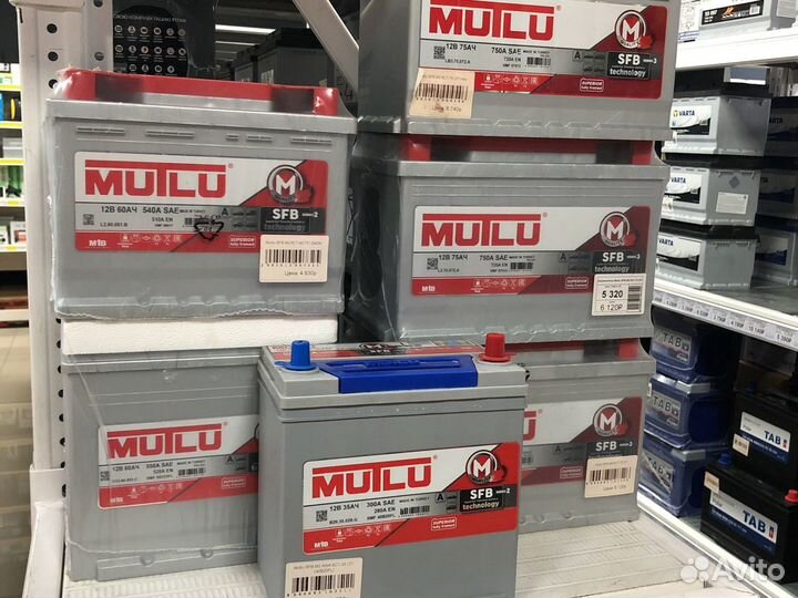 Гарантия 12 месяцев на линейку акб Mutlu