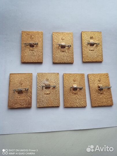 Значки СССР Четыре Фигурных Олимпийский Мишки 80