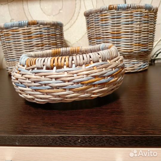 Плетёные изделия для хранения и декора