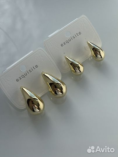 Серьги капля эстетика bottega