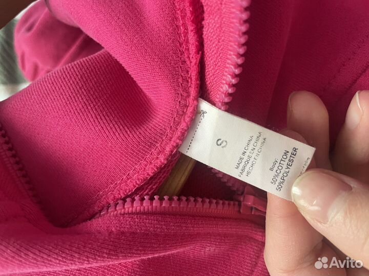 Спортивная кофта на молнии розовая