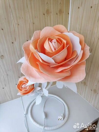 Светильник роза из изолона