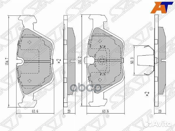 Колодки тормозные перед BMW X3 E83 04-10/5 E39