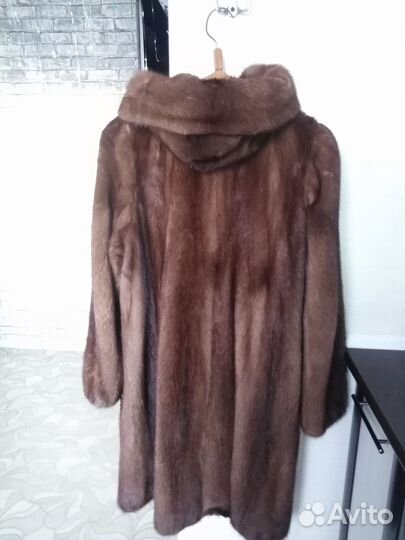 Шуба норковая с капюшоном 46 48