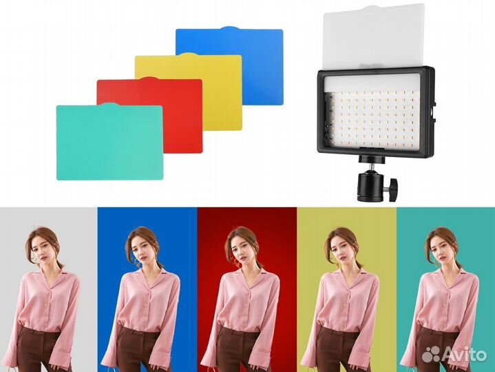 Штатив Andoer + Видеосвет USB + 4 фильтра